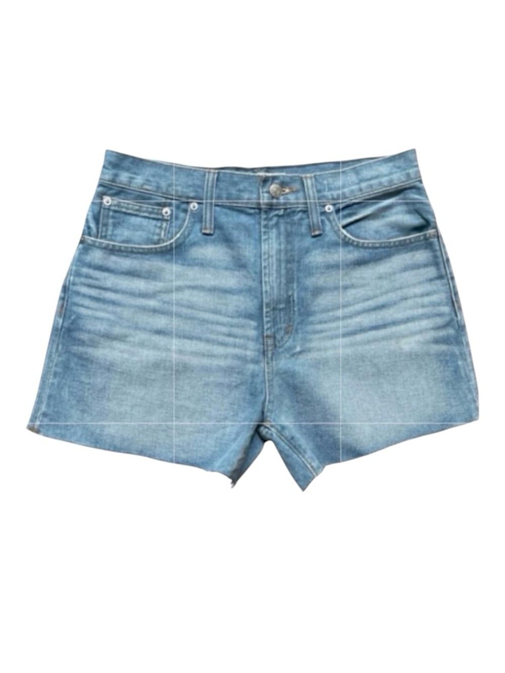 New Madewell Distressed/Cutoff Denim Shorts In Bowman Wash. Size 28